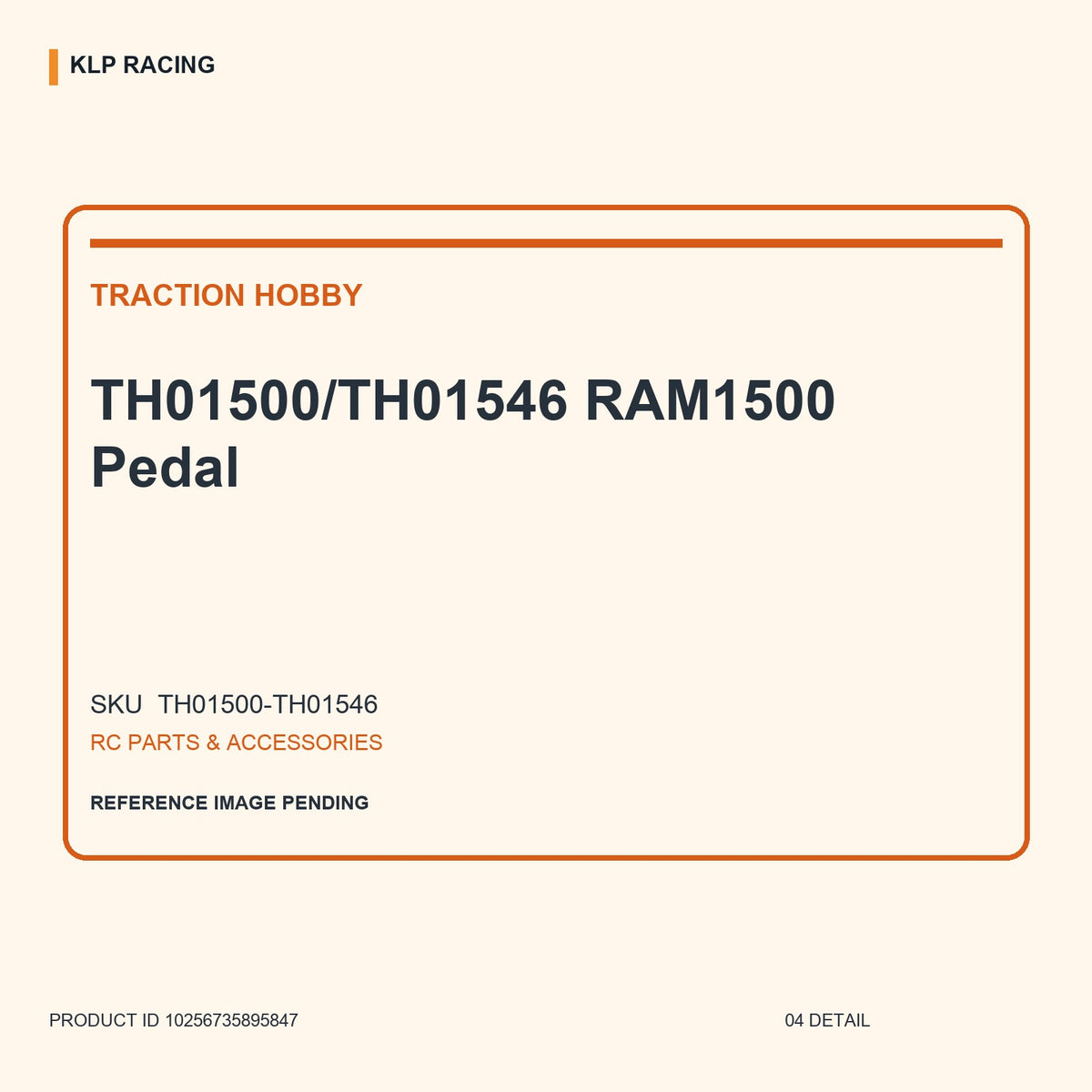 TH01500/TH01546 RAM1500 Pedal 04 detail