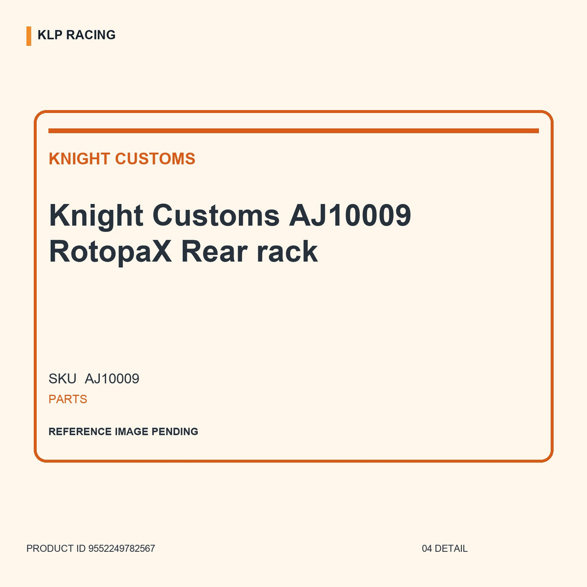 Knight Customs AJ10009 RotopaX Rear rack 04 detail