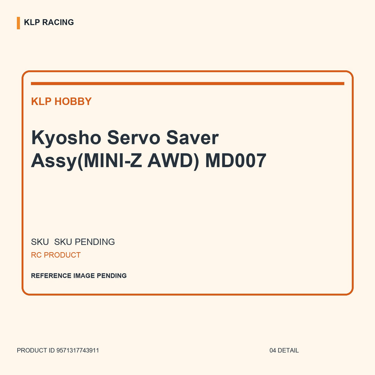Kyosho Servo Saver Assy(MINI-Z AWD) MD007 04 detail