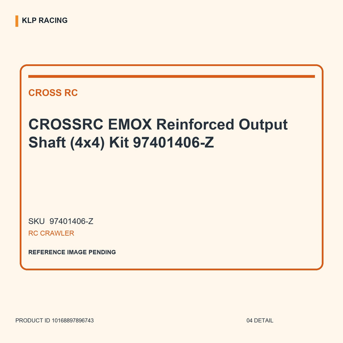 CROSSRC EMOX Reinforced Output Shaft (4x4) Kit 97401406-Z 04 detail