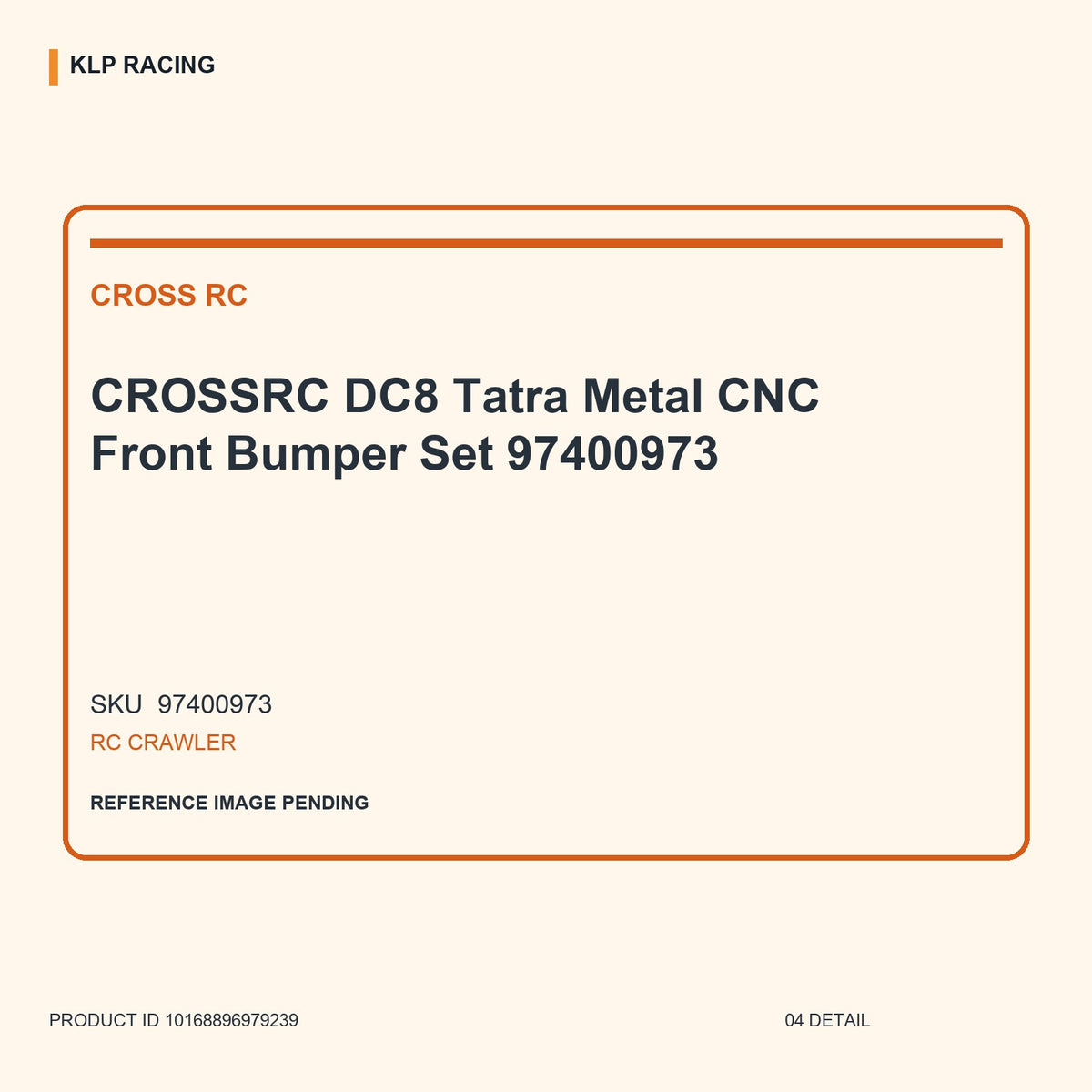 CROSSRC DC8 Tatra Metal CNC Front Bumper Set 97400973 04 detail