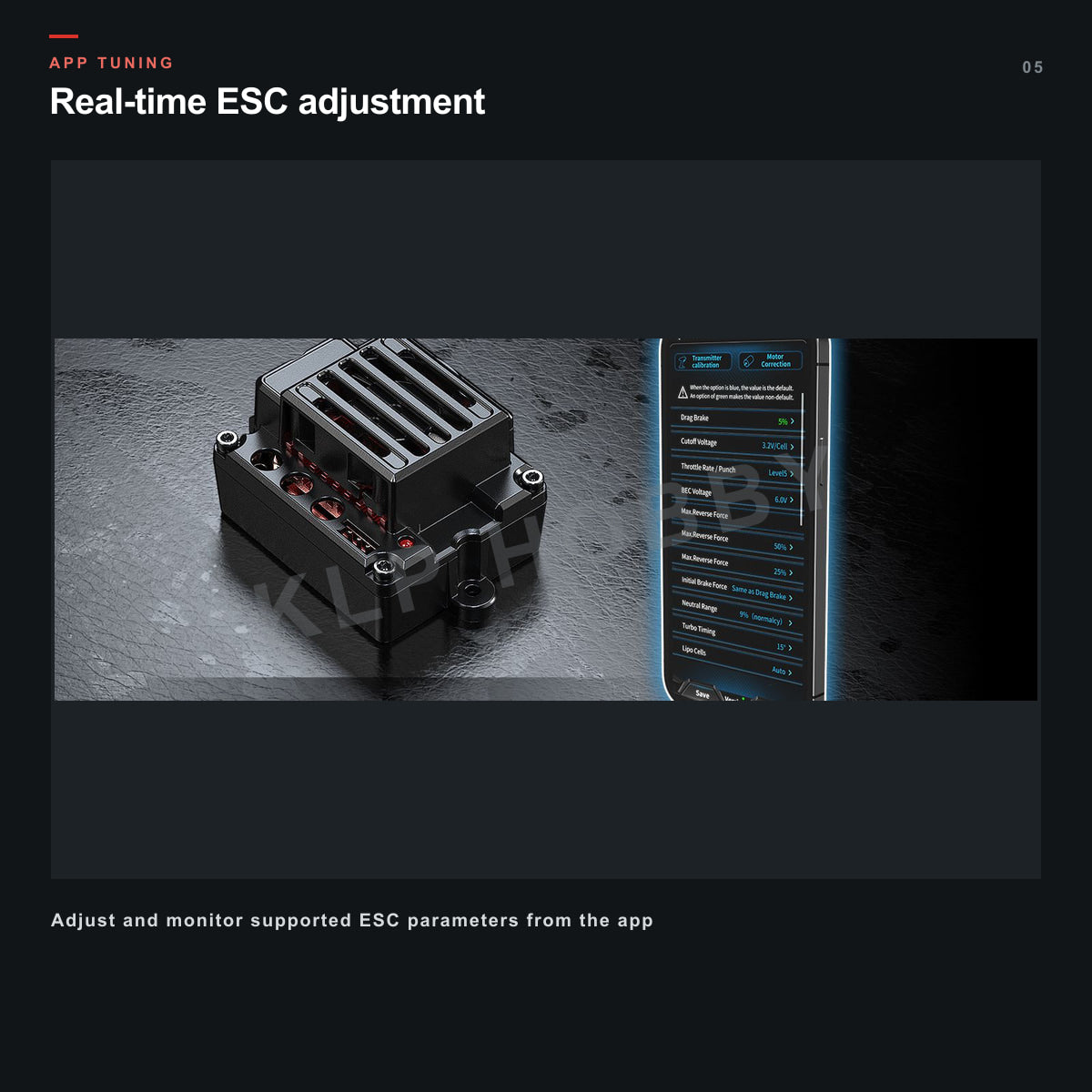 MJX Hyper Go 10210 ESC real-time app tuning