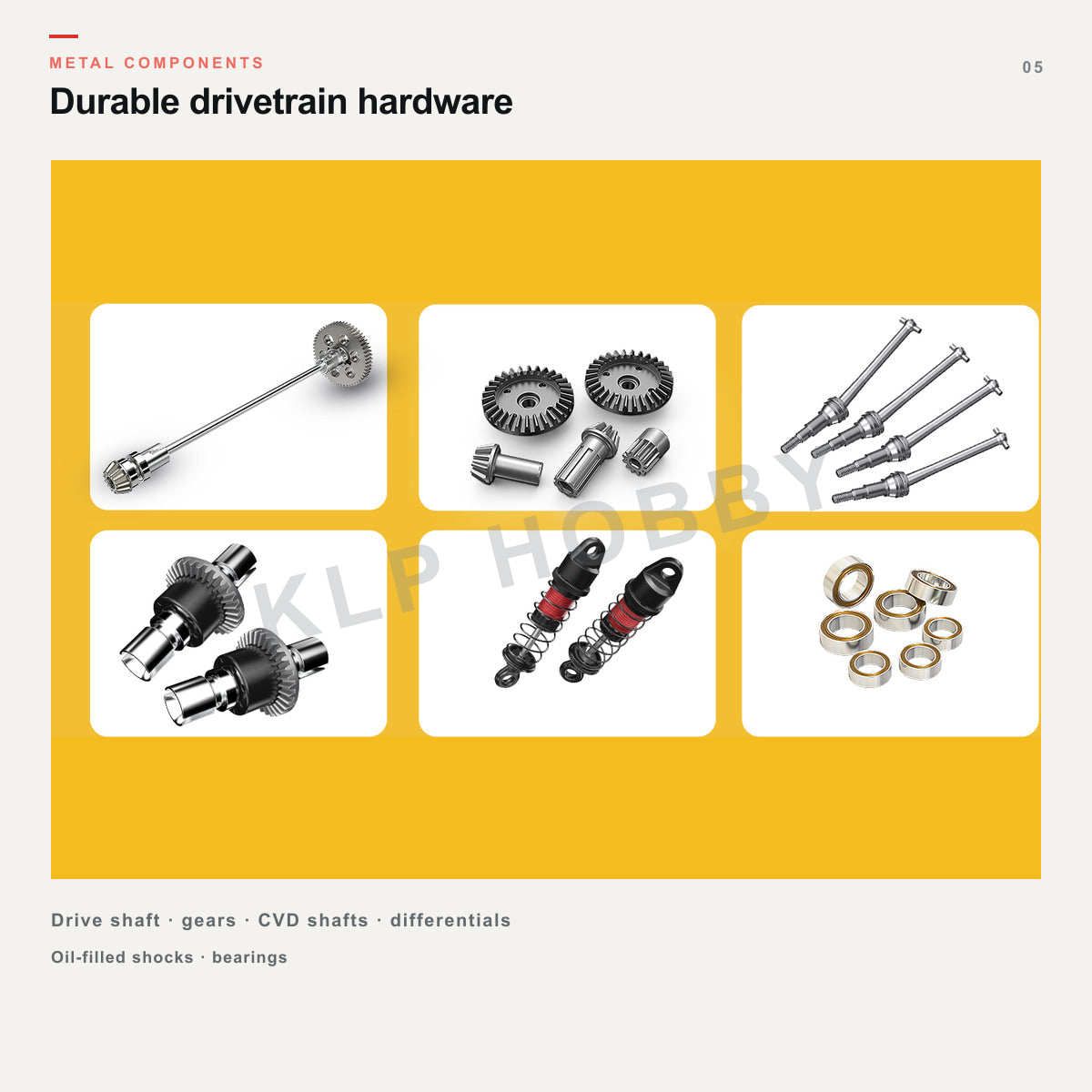MJX Hyper Go 14207 metal drivetrain and suspension components