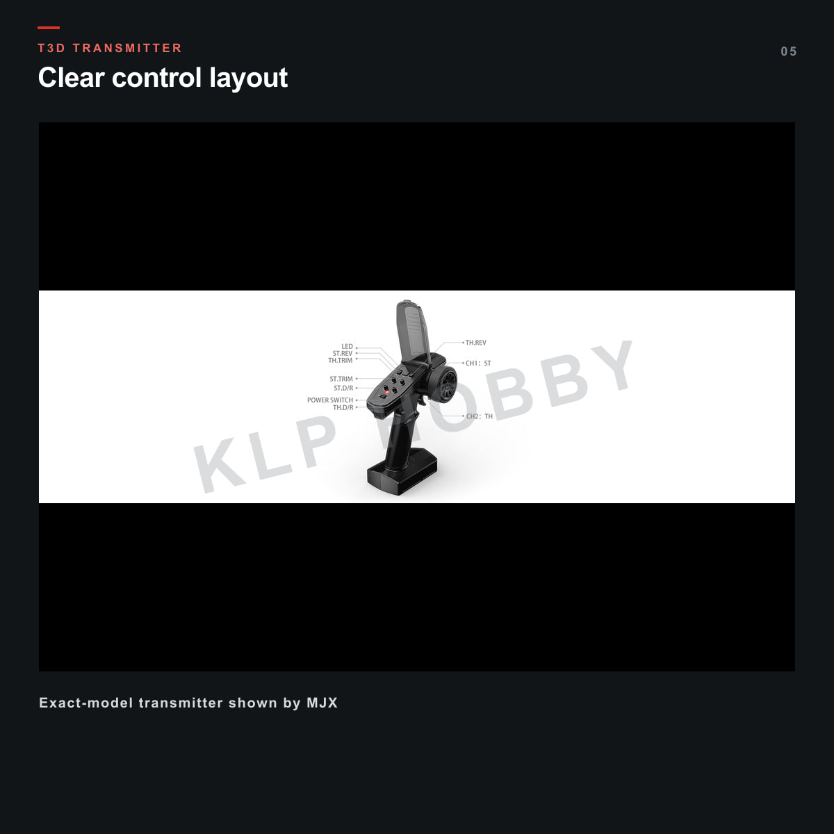 MJX Hyper Go 14208 T3D transmitter control layout