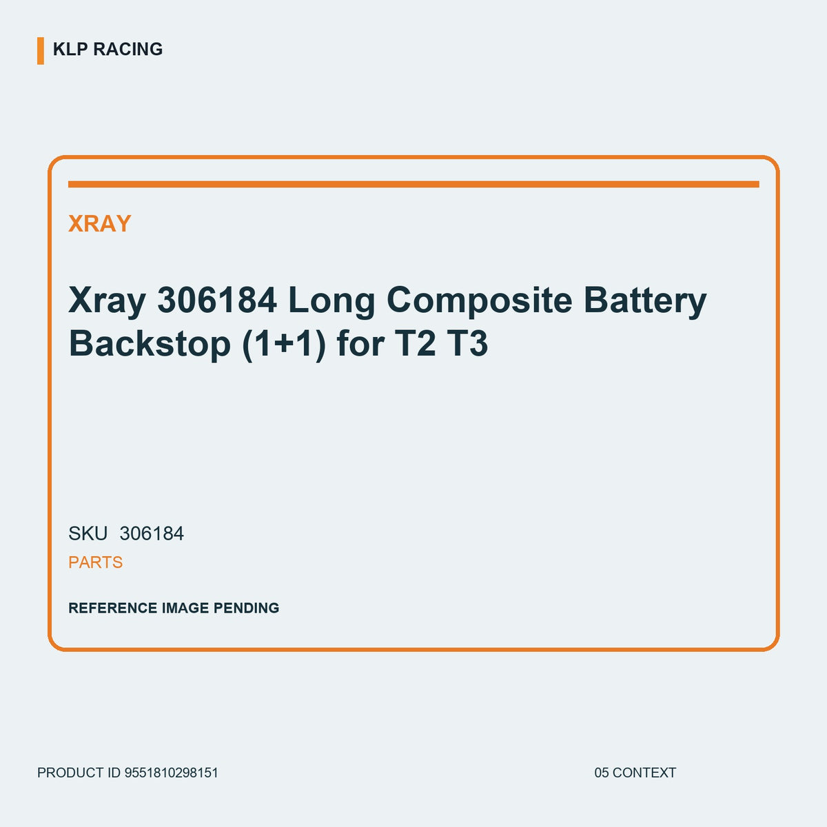 Xray 306184   Long Composite Battery Backstop (1+1)  for T2 T3 05 context