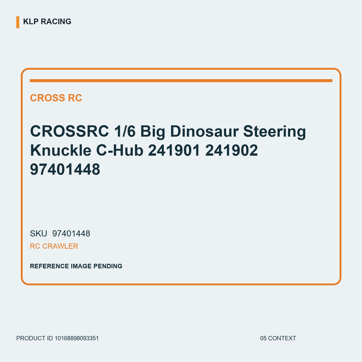 CROSSRC 1/6 Big Dinosaur Steering Knuckle C-Hub 241901 241902 97401448 05 context