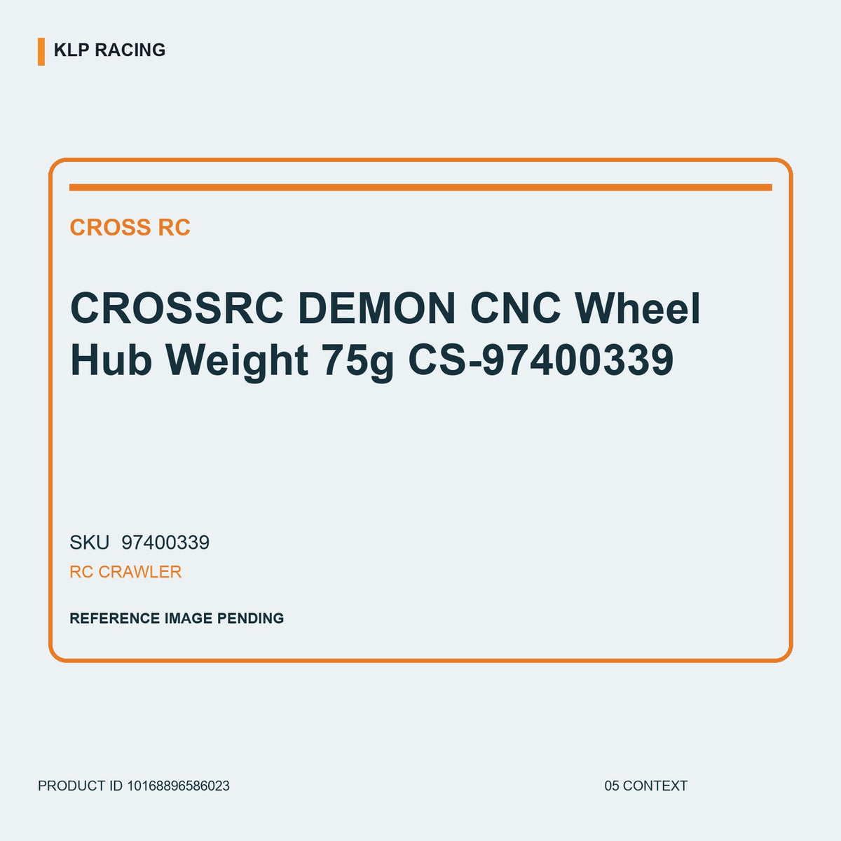 CROSSRC DEMON CNC Wheel Hub Weight 75g CS-97400339 05 context