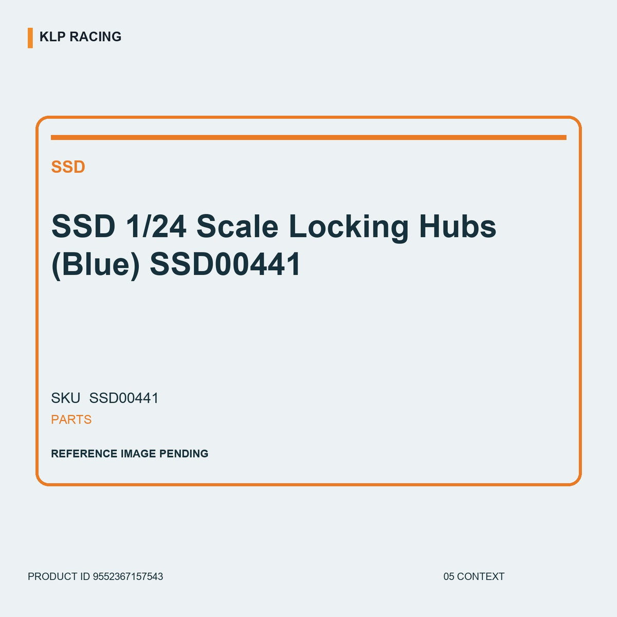 SSD 1/24 Scale Locking Hubs (Blue) SSD00441 05 context