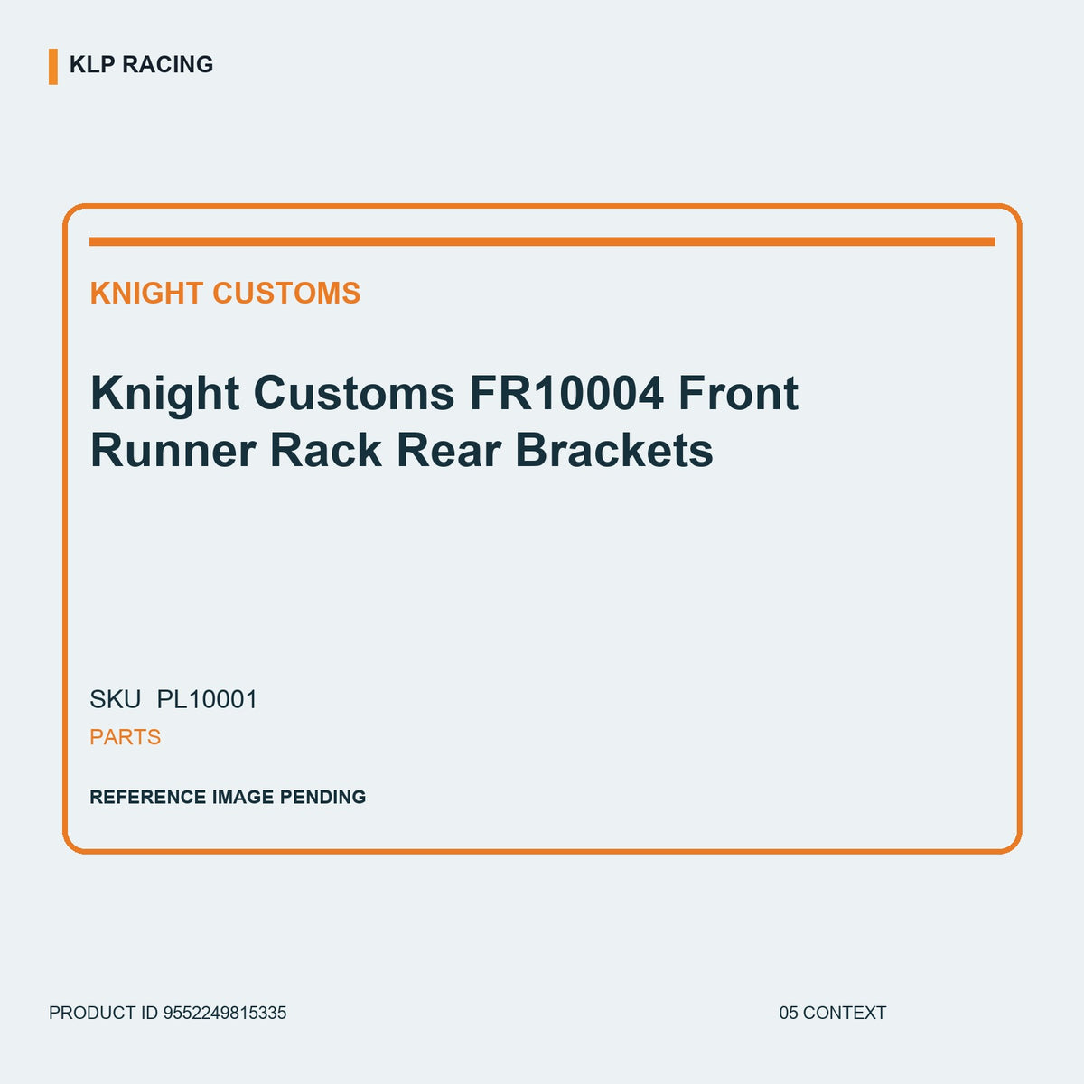 Knight Customs FR10004 Front Runner Rack Rear Brackets 05 context