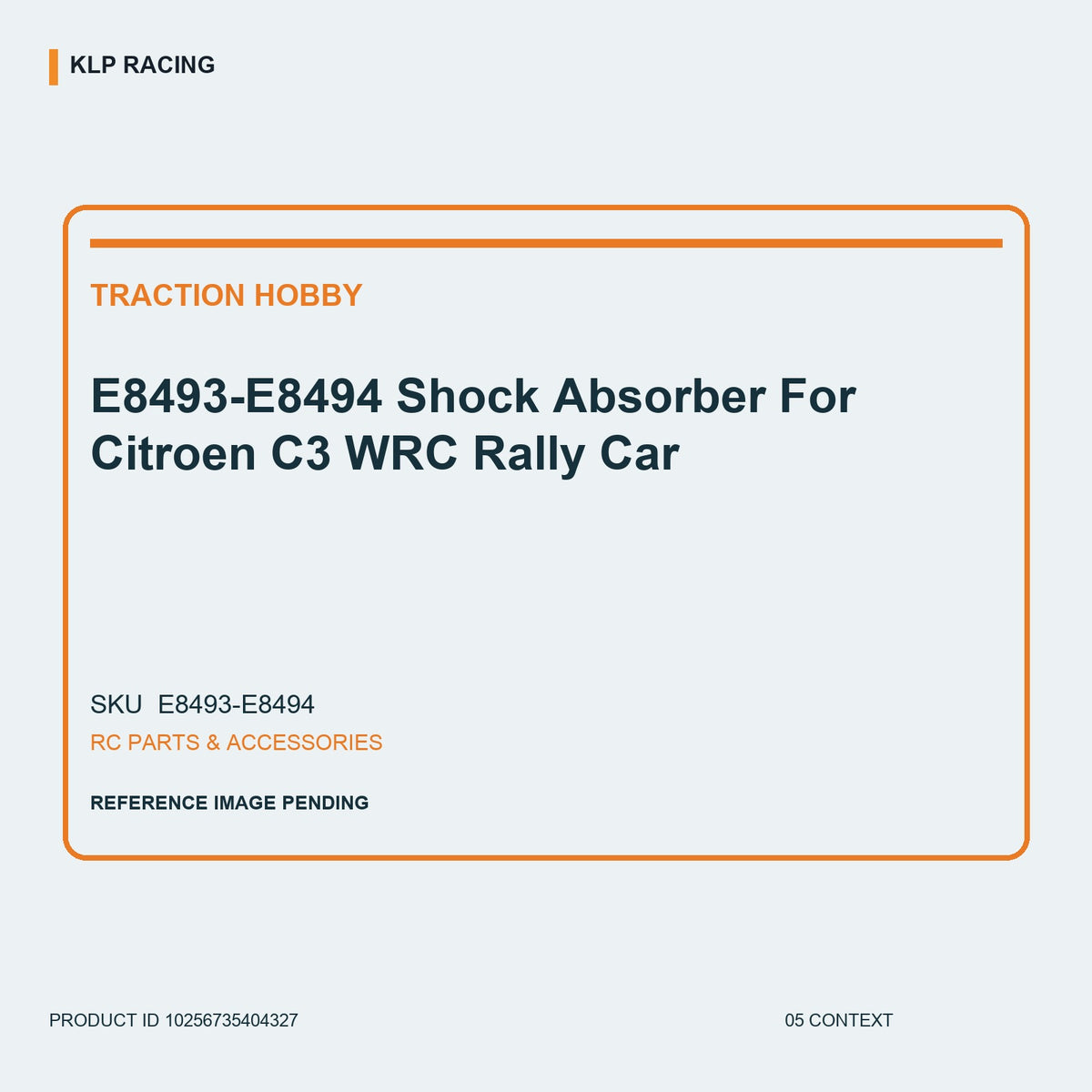 E8493-E8494 Shock Absorber For Citroen C3 WRC Rally Car 05 context