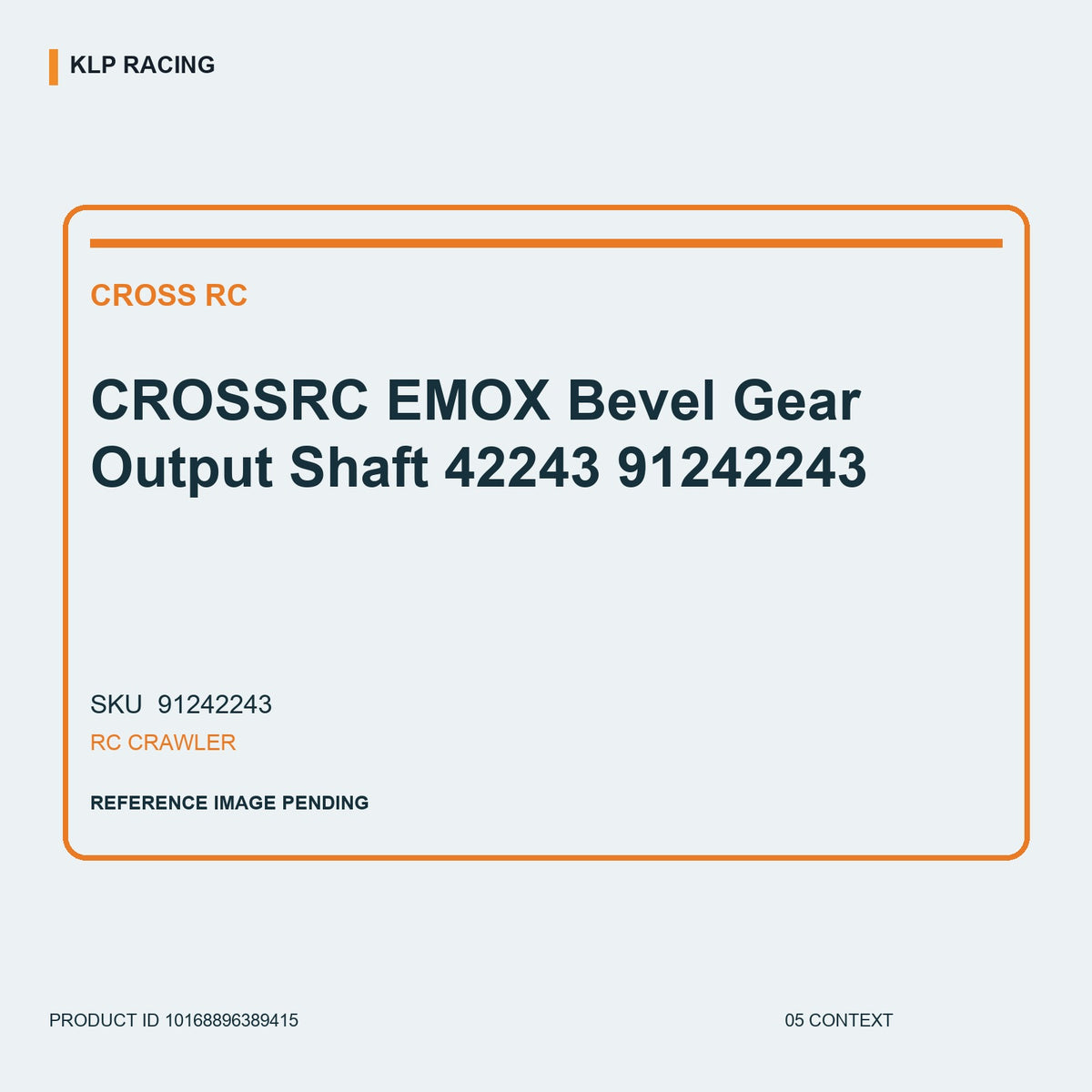 CROSSRC EMOX Bevel Gear Output Shaft 42243 91242243 05 context