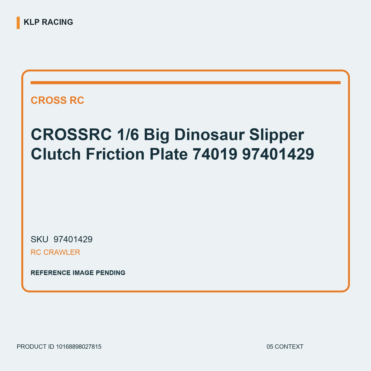 CROSSRC 1/6 Big Dinosaur Slipper Clutch Friction Plate 74019 97401429 05 context