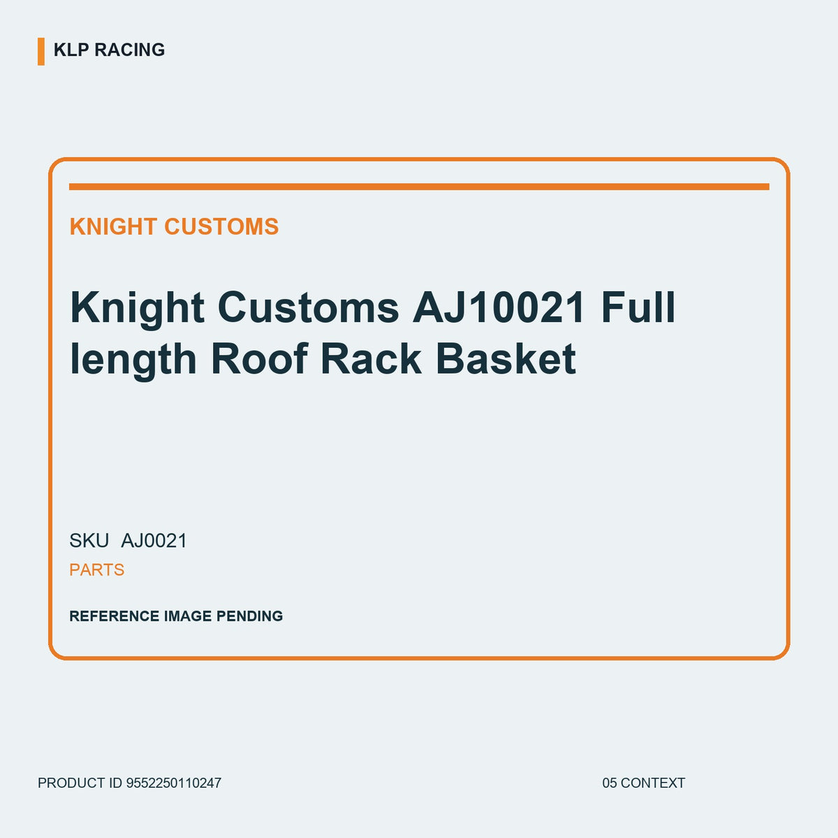 Knight Customs AJ10021 Full length Roof Rack Basket 05 context
