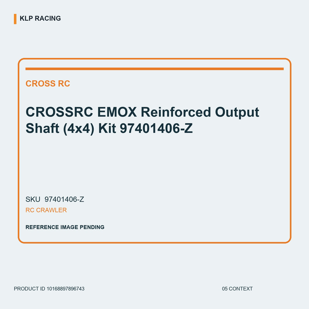 CROSSRC EMOX Reinforced Output Shaft (4x4) Kit 97401406-Z 05 context