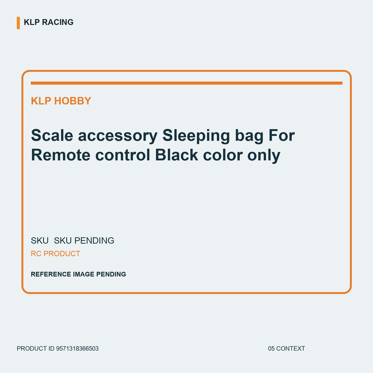 Scale accessory Sleeping bag For Remote control Black color only 05 context