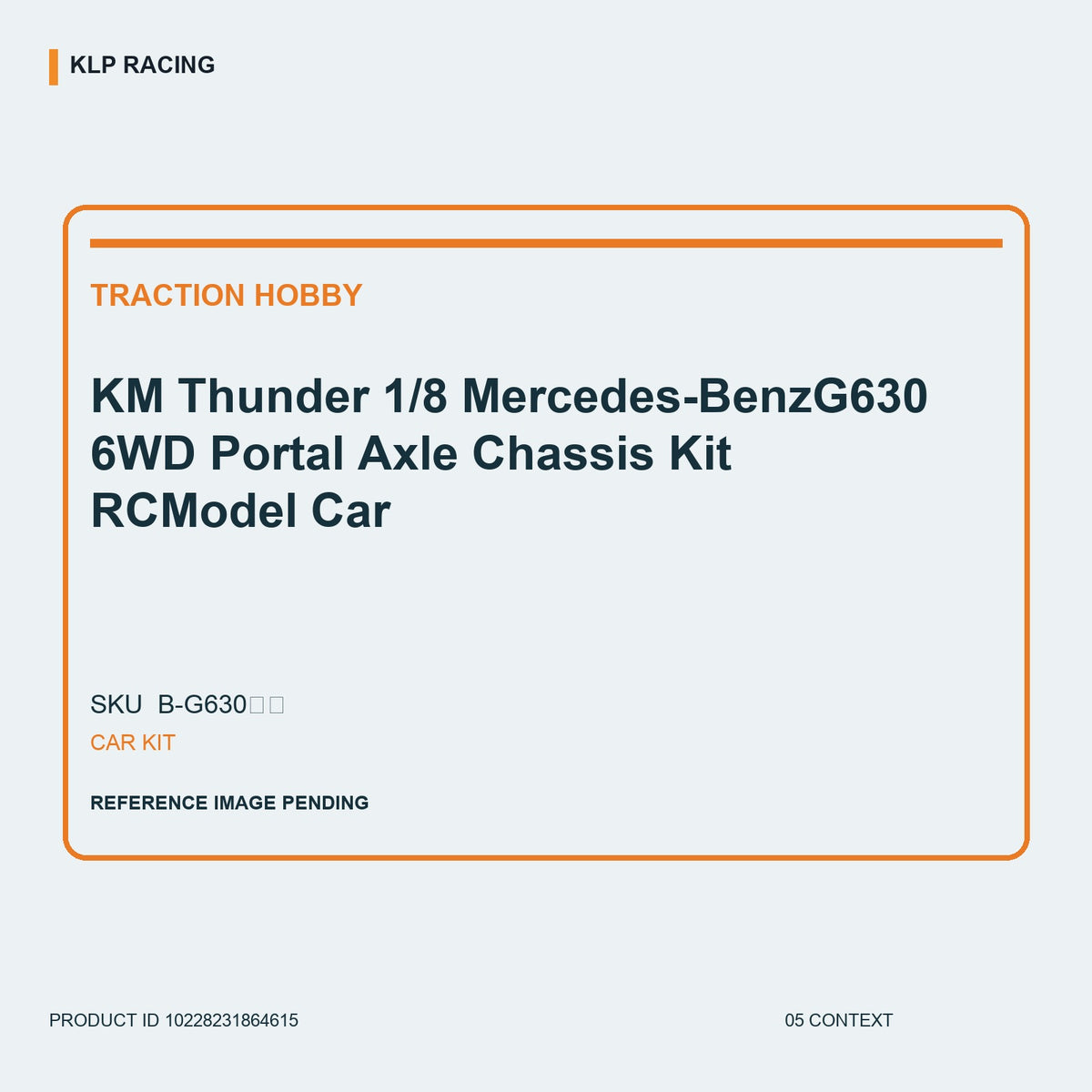KM Thunder 1/8 Mercedes-BenzG630 6WD Portal Axle Chassis Kit RCModel Car 05 context