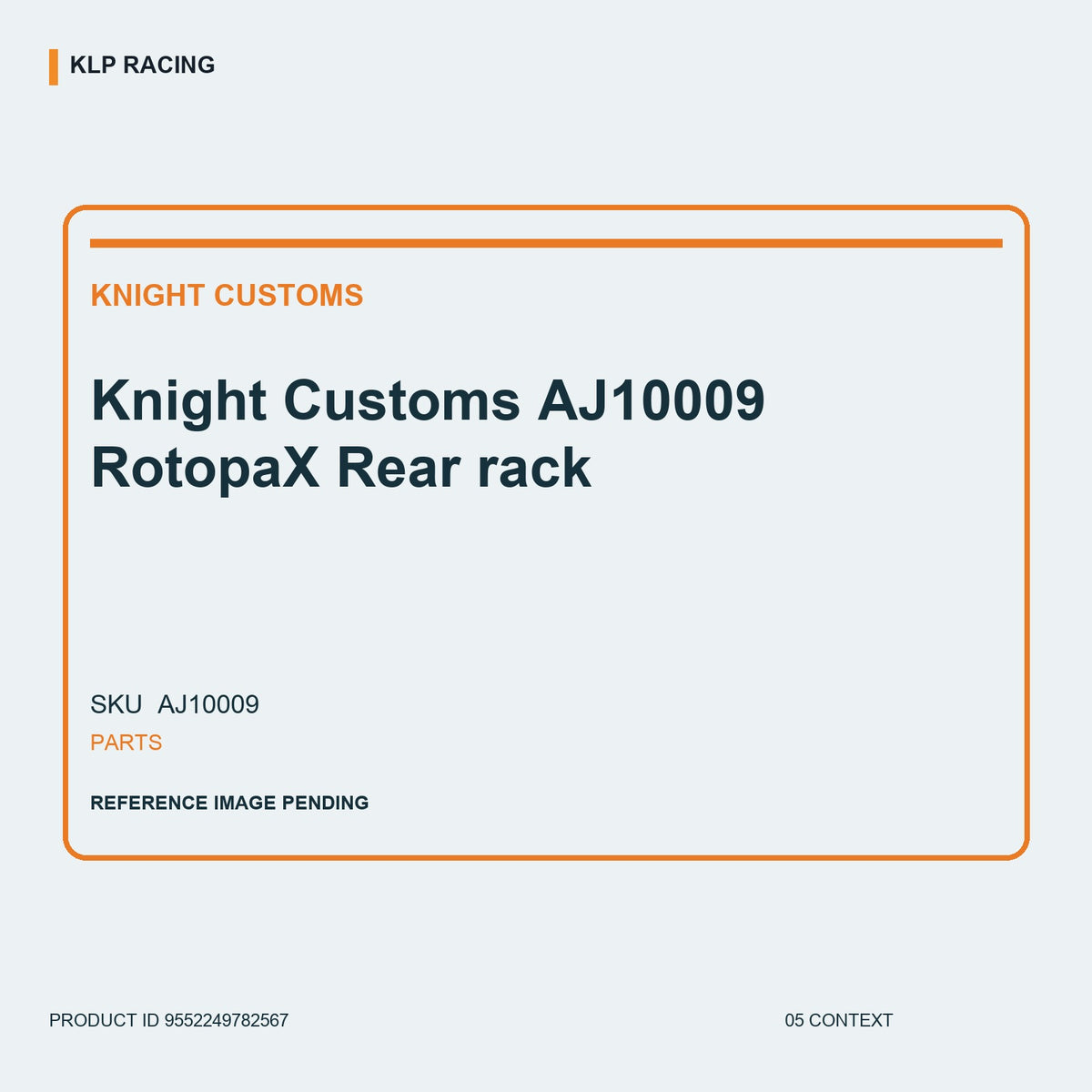 Knight Customs AJ10009 RotopaX Rear rack 05 context