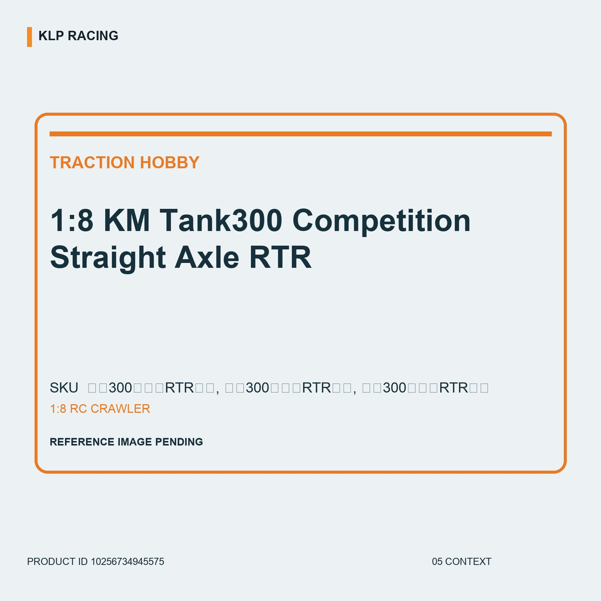 1:8 KM Tank300 Competition Straight Axle RTR 05 context