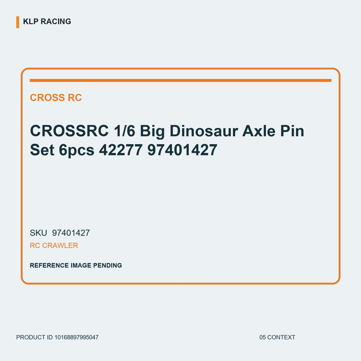 CROSSRC 1/6 Big Dinosaur Axle Pin Set 6pcs 42277 97401427 05 context