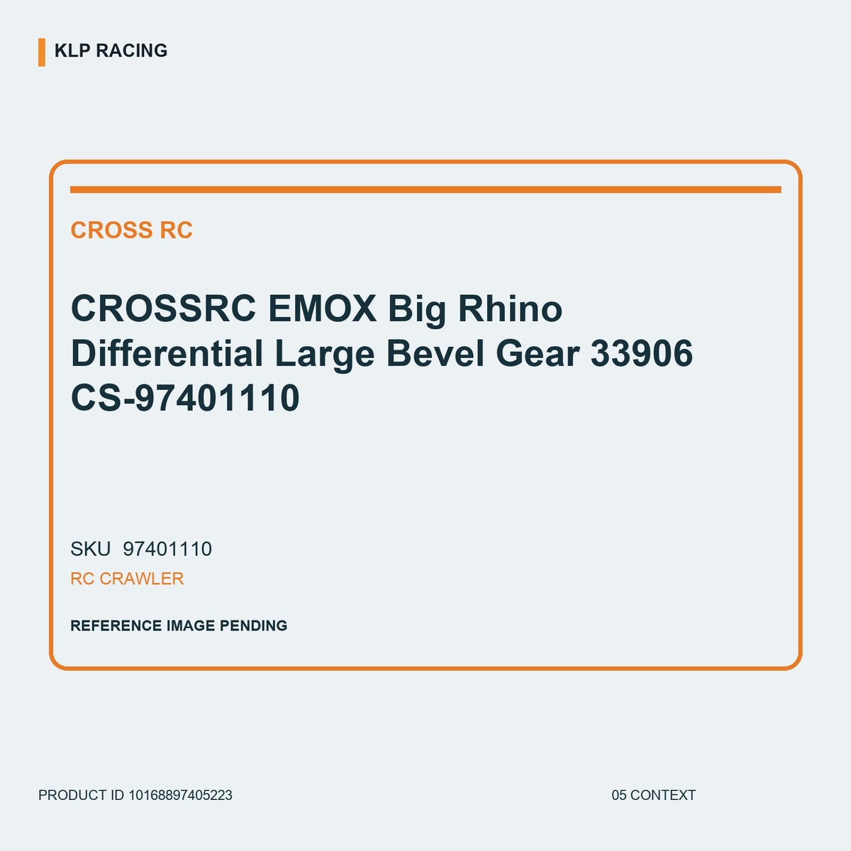 CROSSRC EMOX Big Rhino Differential Large Bevel Gear 33906 CS-97401110 05 context