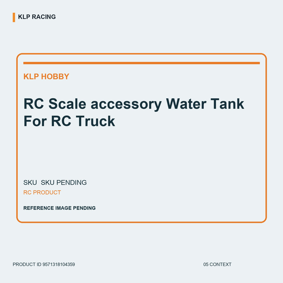 RC Scale accessory Water Tank For RC Truck 05 context