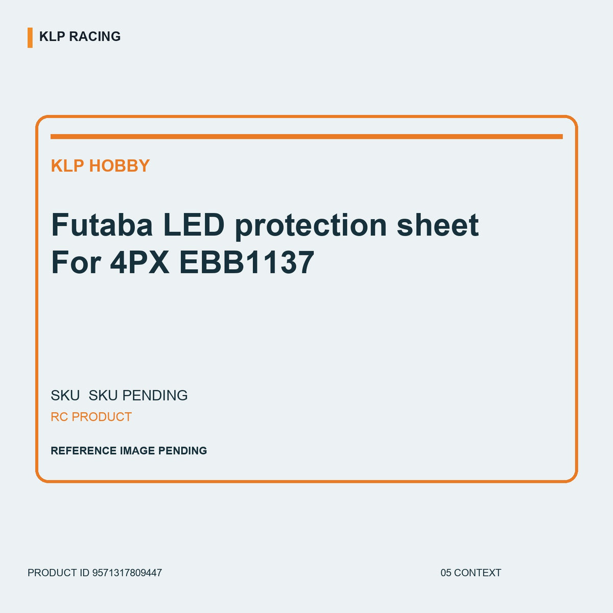 Futaba LED protection sheet For 4PX EBB1137 05 context