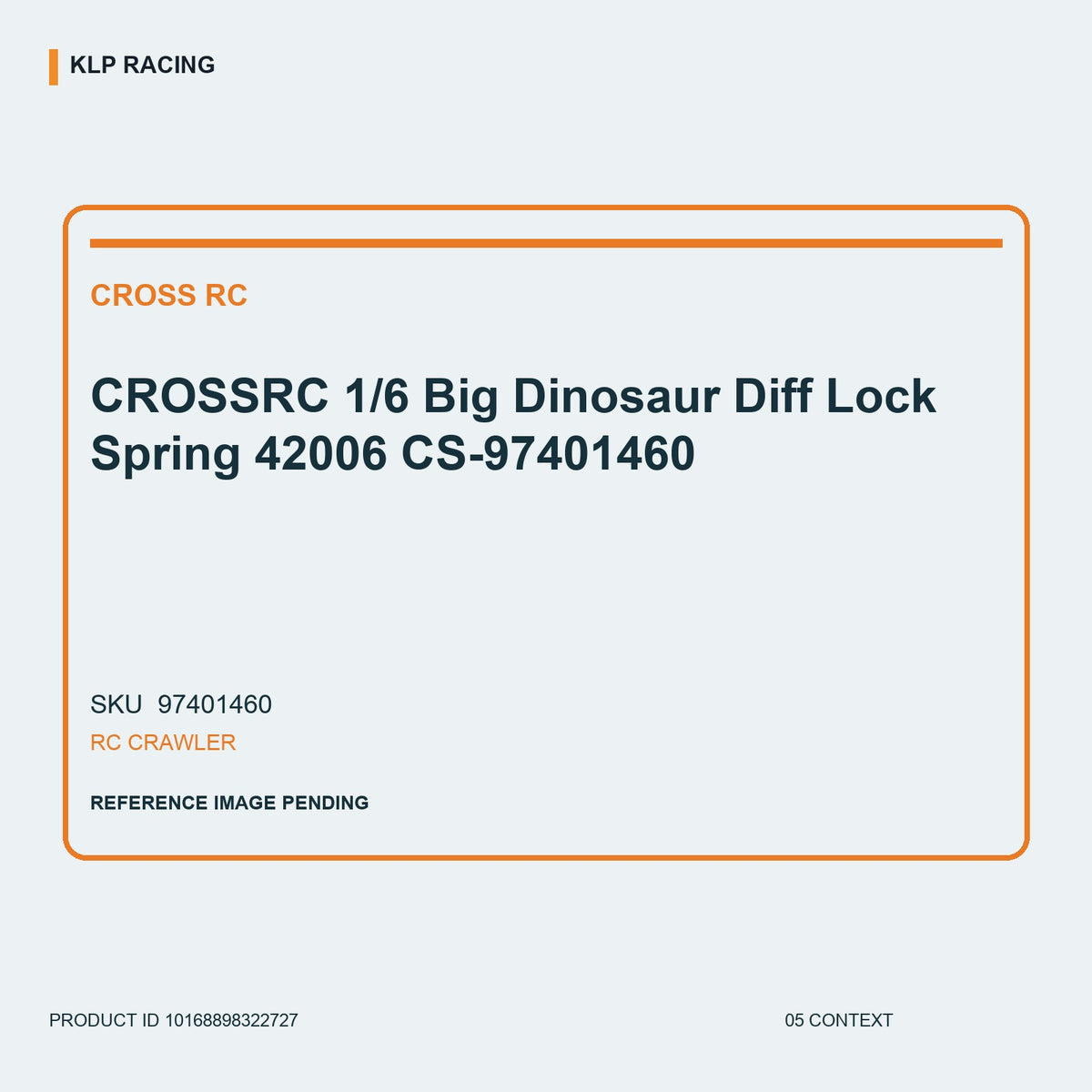 CROSSRC 1/6 Big Dinosaur Diff Lock Spring 42006 CS-97401460 05 context