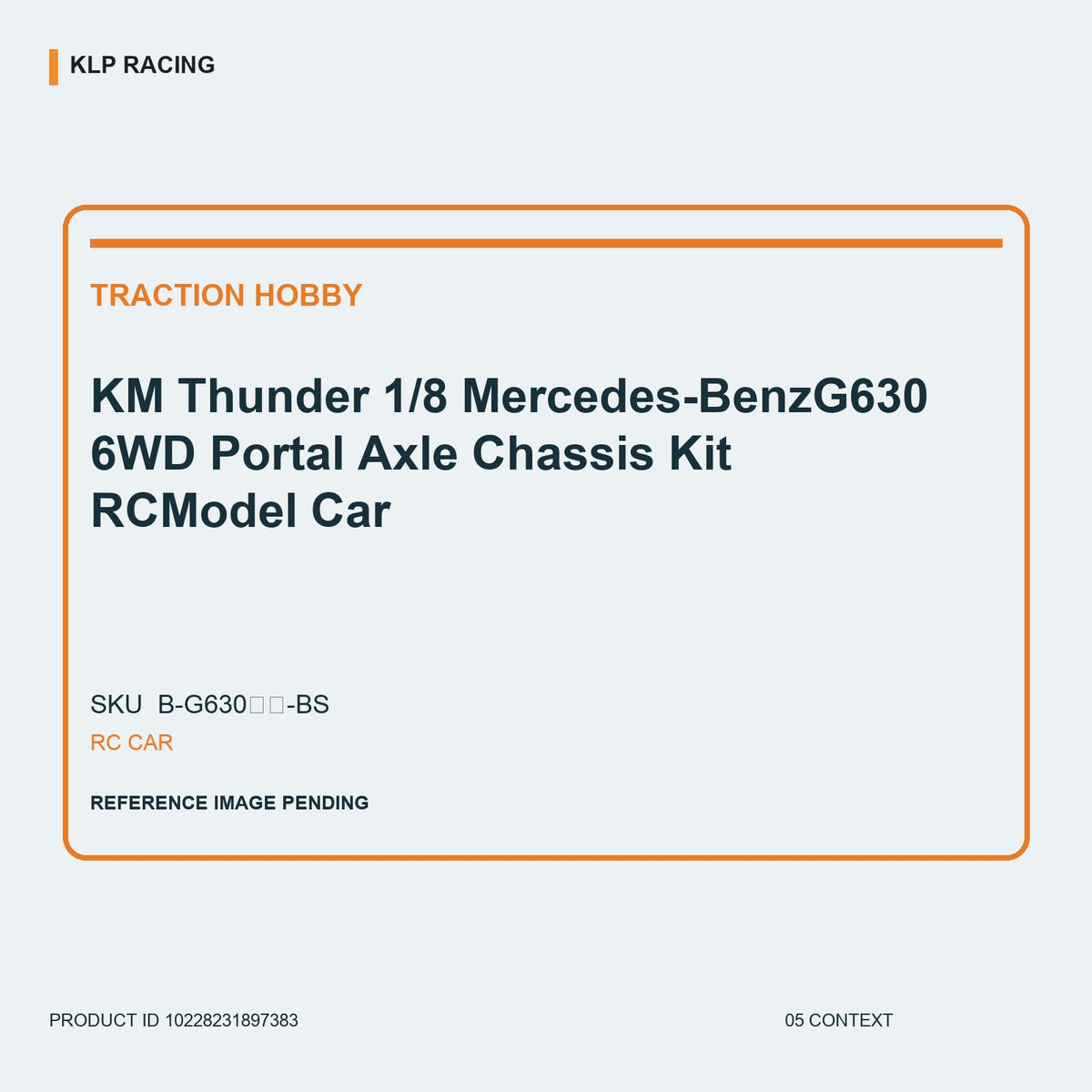 KM Thunder 1/8 Mercedes-BenzG630 6WD Portal Axle Chassis Kit RCModel Car 05 context
