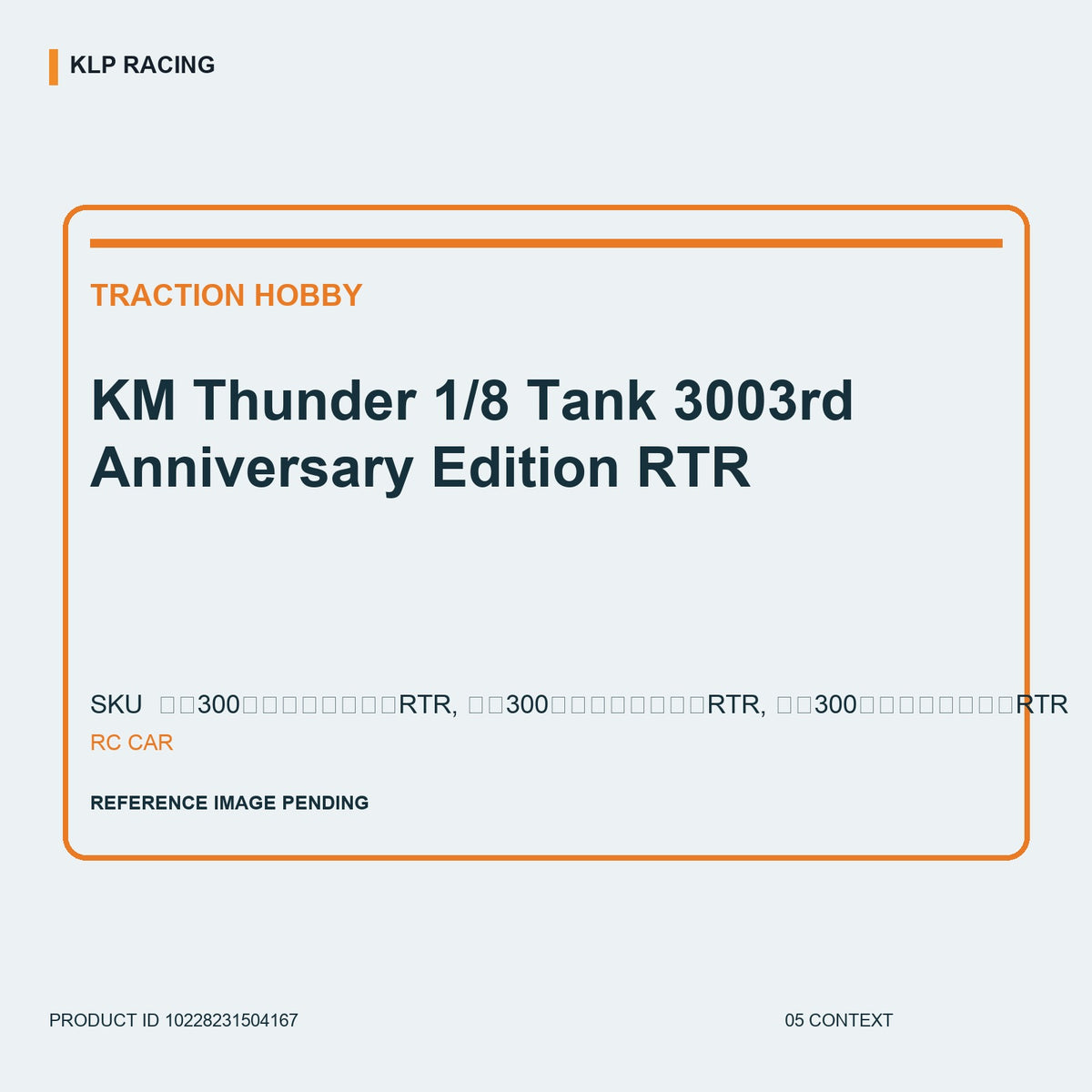KM Thunder 1/8 Tank 3003rd Anniversary Edition RTR 05 context