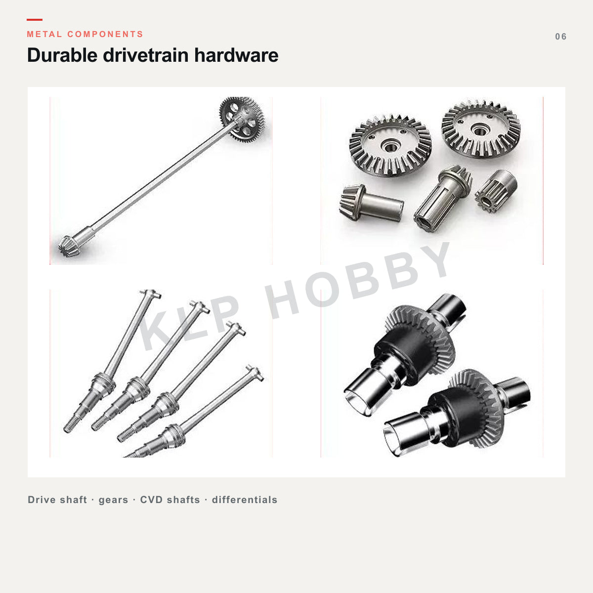 MJX Hyper Go 16212 metal drivetrain components