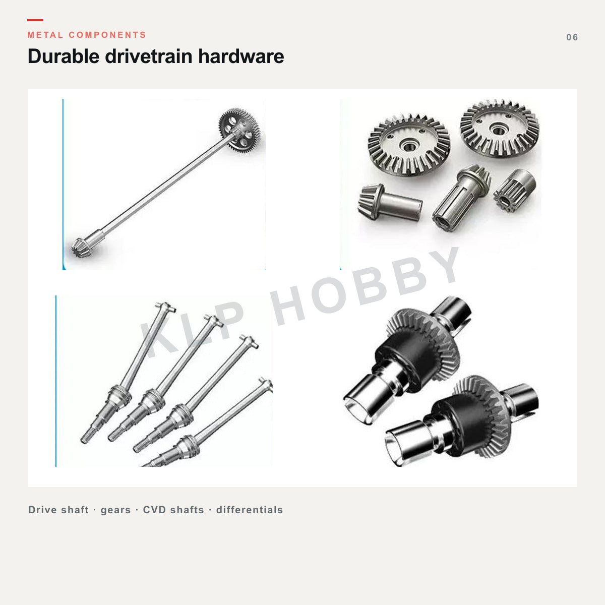 MJX Hyper Go 16218 metal drivetrain components