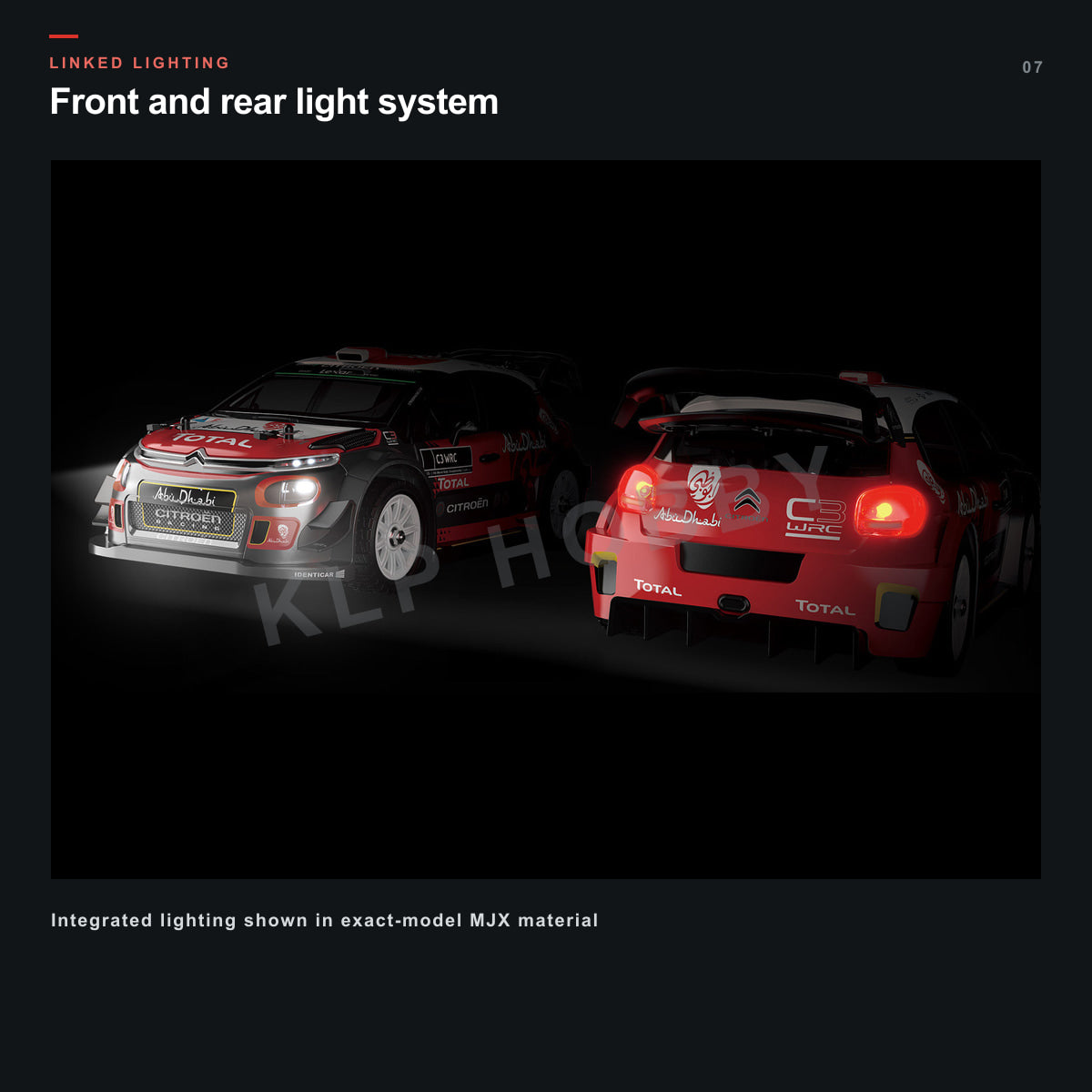 MJX Hyper Go 14303 front and rear linked light system