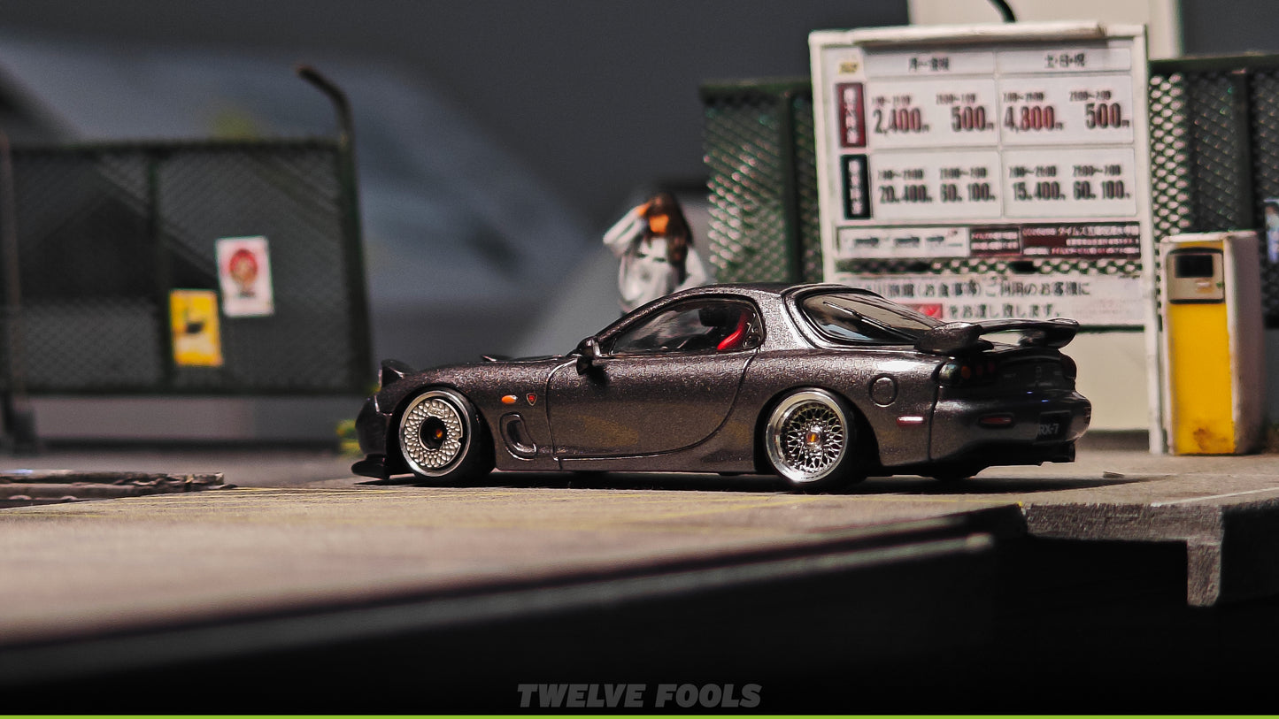1/64 SCALE RS WHEELS & TIRES 3D PRINT 7.5mm TLV INNO TARMAC WORK MIN