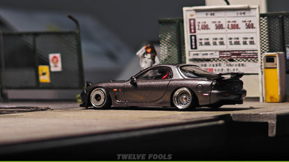 1/64 SCALE RS WHEELS & TIRES 3D PRINT 7.5mm TLV INNO TARMAC WORK MIN