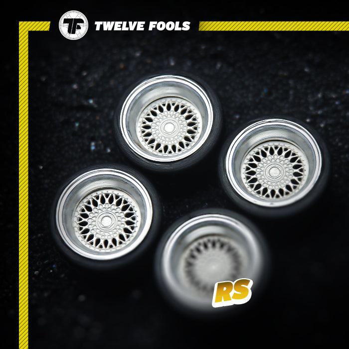1/64 SCALE RS WHEELS & TIRES 3D PRINT 6.8mm TLV INNO TARMAC WORK MINIGT CUSTOMS