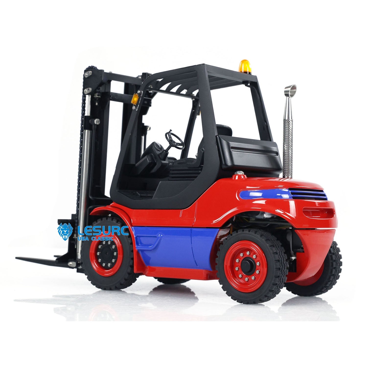 LESU Model RD-A0002 1/14 Hydraulic RC Forklift RTR - rear three-quarter view