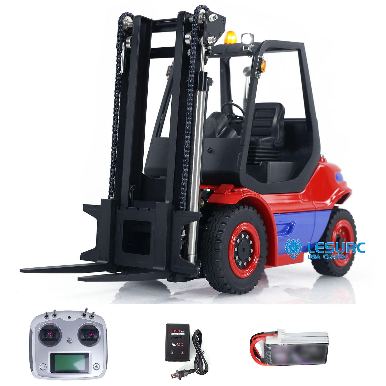 LESU Model RD-A0002 1/14 Hydraulic RC Forklift RTR - RTR package contents