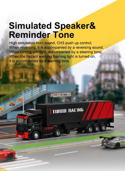 TURBO RACING C50 1/76 RC Semi trailer truck 4WD Full Proportional Steering - Remote Control Car