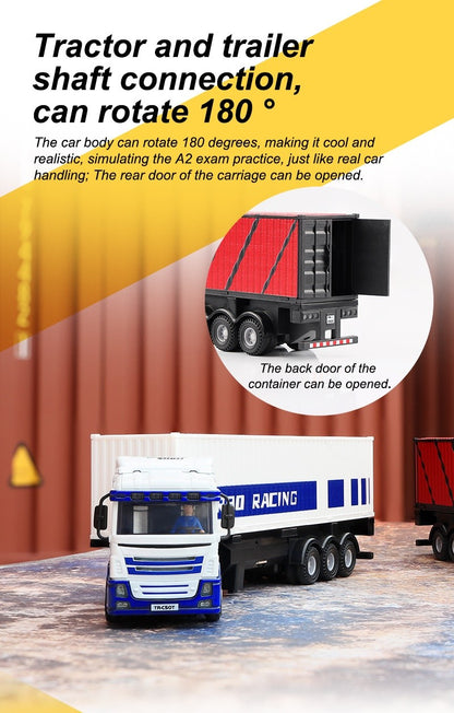 TURBO RACING C50 1/76 RC Semi trailer truck 4WD Full Proportional Steering - Remote Control Car
