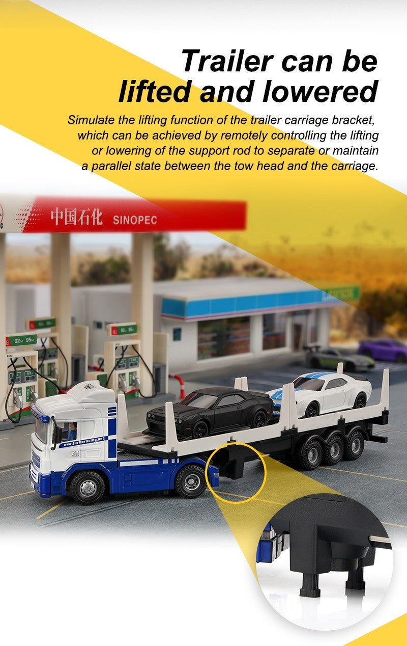TURBO RACING C50 1/76 RC Semi trailer truck 4WD Full Proportional Steering - Remote Control Car