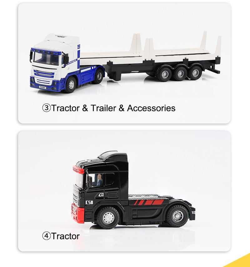 TURBO RACING C50 1/76 RC Semi trailer truck 4WD Full Proportional Steering - Remote Control Car