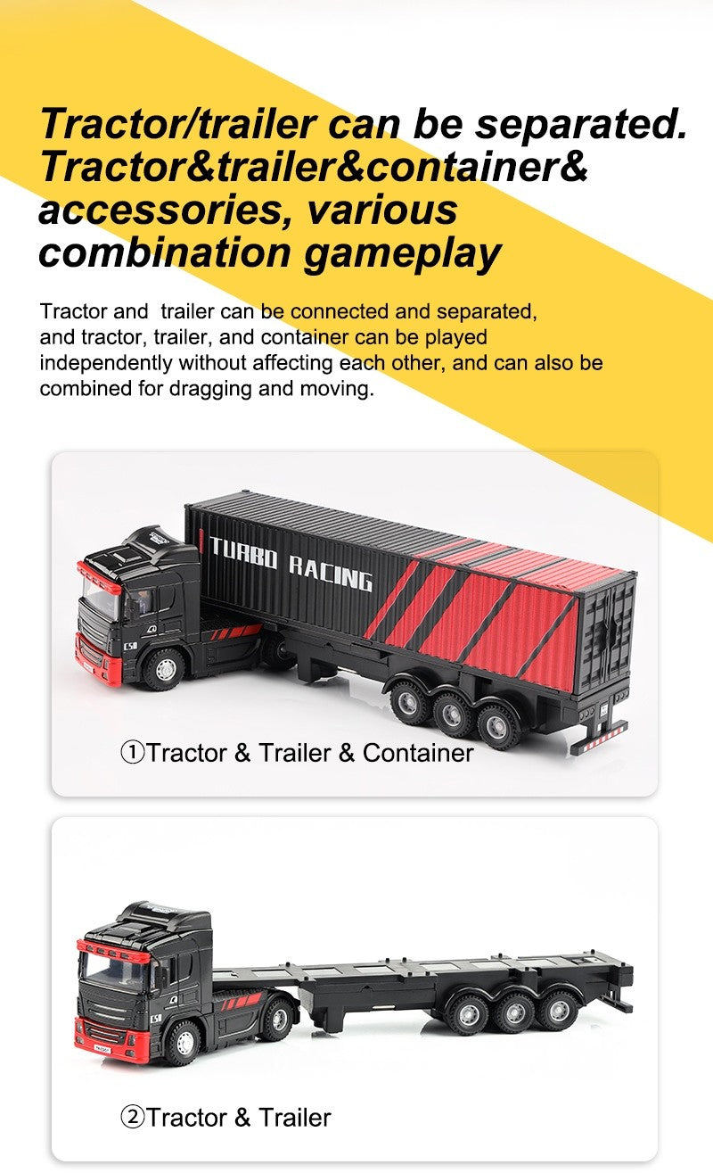 TURBO RACING C50 1/76 RC Semi trailer truck 4WD Full Proportional Steering - Remote Control Car