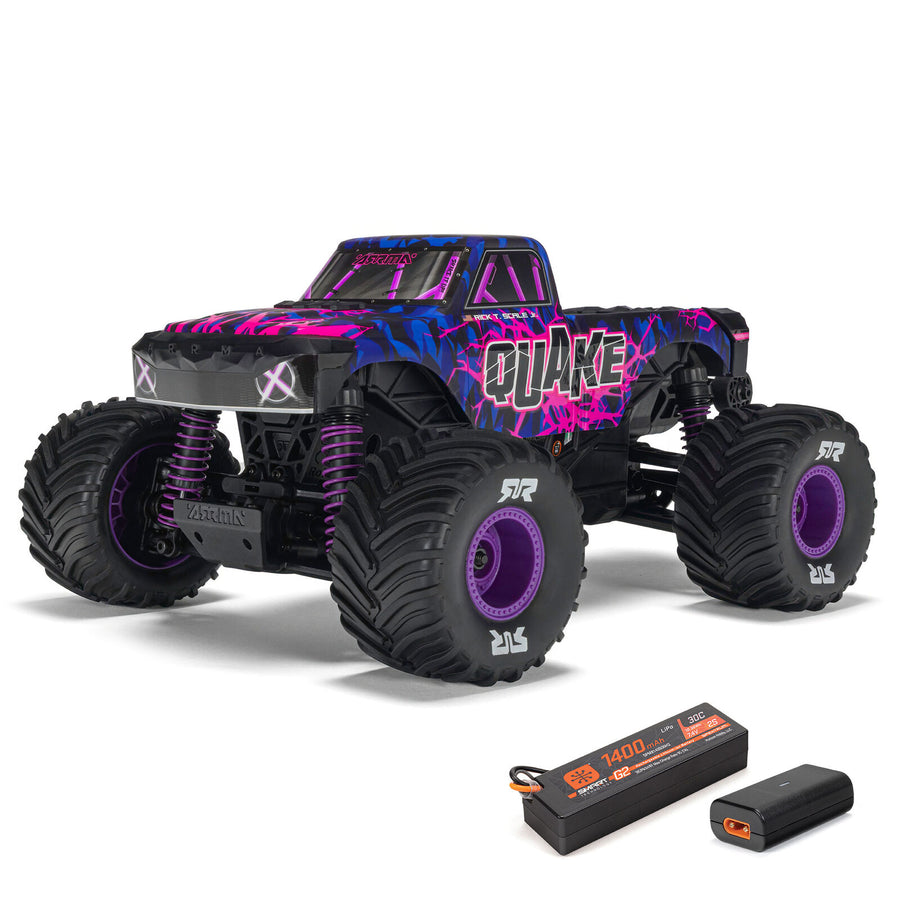 ARRMA QUAKE GROM 1/16 4X4 RTR Brushed Monster Truck Purple