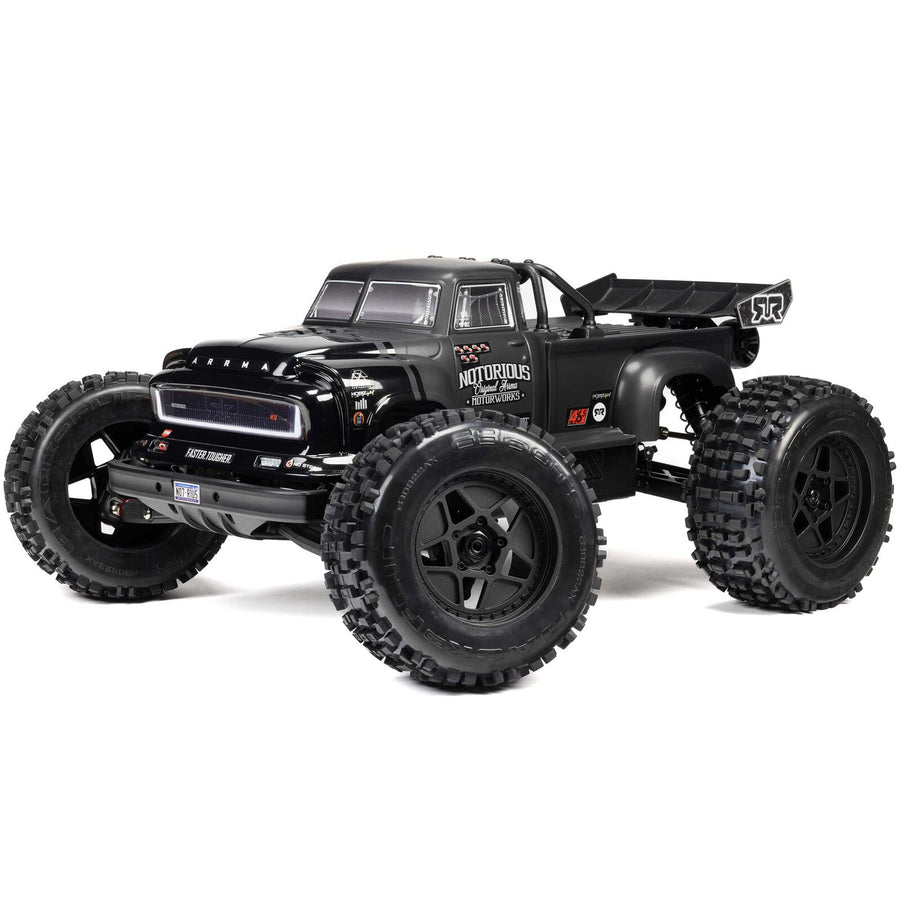 ARRMA NOTORIOUS 6S V6 BLX 1/8 4X4 RTR Brushless Stunt Truck Black