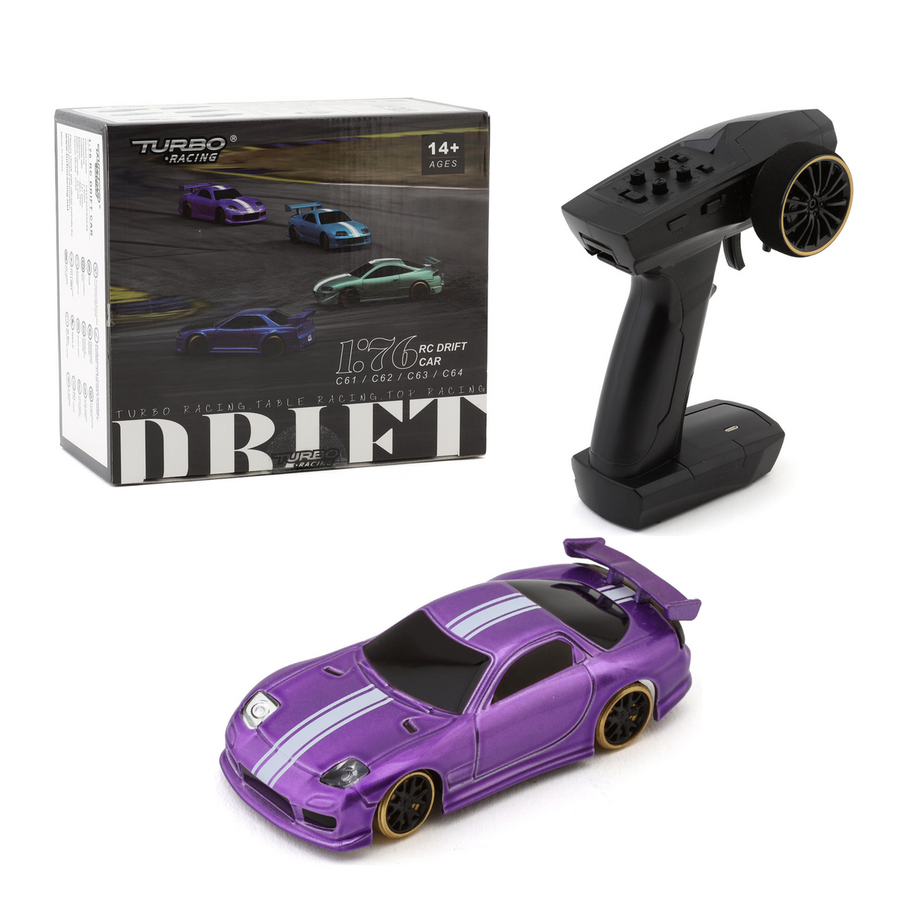 Turbo Racing C61 1/76 RC Drift Car - Purple