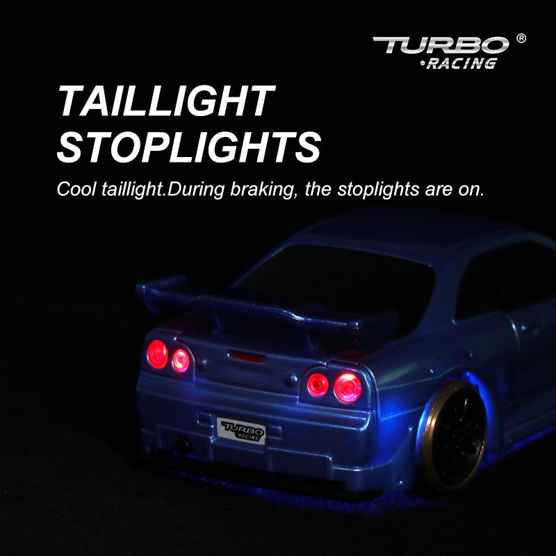 Turbo Racing 1:76 C64 Drift RC Car With Gyro Radio Full Proportional Toy RTR zw