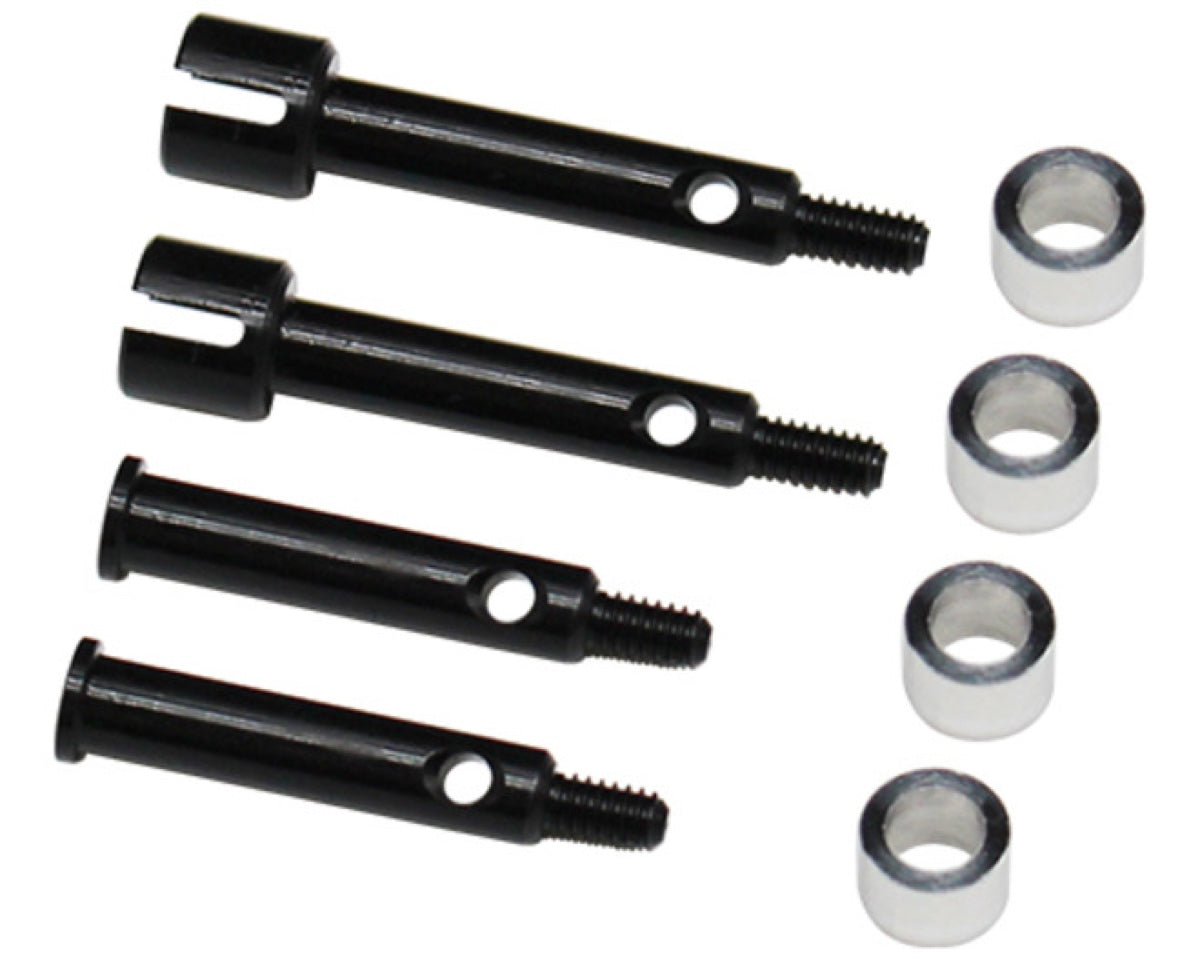 Hot Racing LMCB39W3 +3 mm Wide Steel Drive Shaft and Axle Set for Losi Micro-B