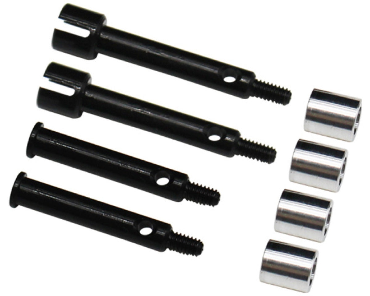Hot Racing LMCB39W5 +5 mm Wide Steel Drive Shaft and Axle Set for Losi Micro-B