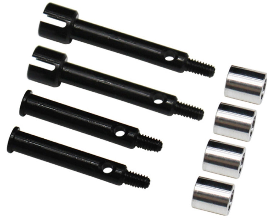 Hot Racing LMCB39W5 +5 mm Wide Steel Drive Shaft and Axle Set for Losi Micro-B