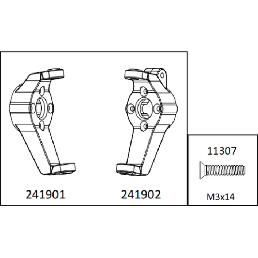 CROSS-RC CROSSRC 1/6大恐龙雷龙剑龙转向桥C座241901 241902 97401448
